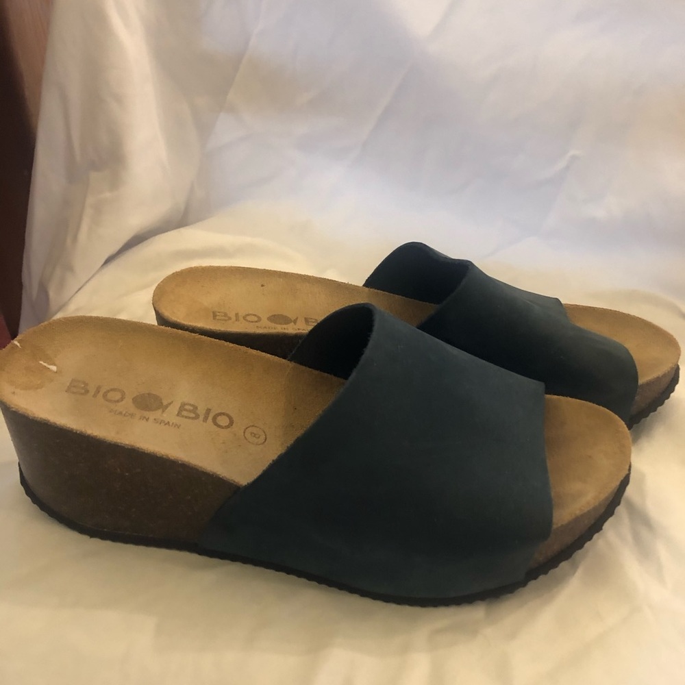 Women’s blue wedges